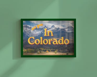 Poster Metallo Retrò Colorado: Targa Vintage 20x30 Cm Per Decorazione Parete