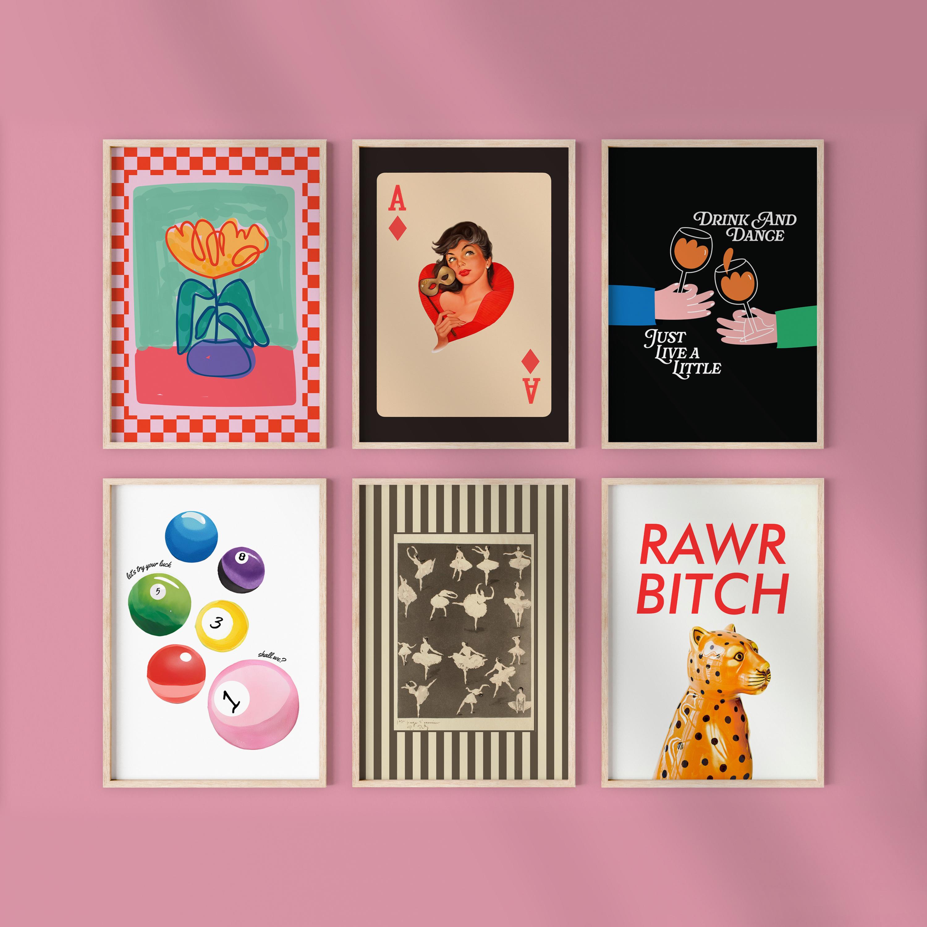 トレンドのヴィンテージアートプリントセット - エクレクティックな壁