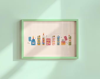 Fun Lighters Landscape-Digital Download-Wall Print-Y2K Pink Art-Large Girly Print Art-Trendy Prints -Girly Art-Matches Art Print-Preppy Art