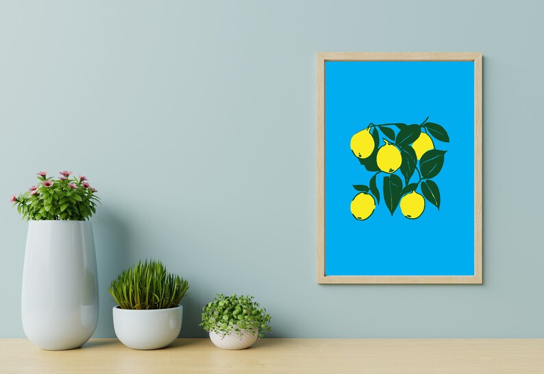 Downloadable Kitchen Wall Art, Fruit Market Prints, Lemon Print, Squeeze the day, Lemon Decor, Kitchen Decor, Kitchen wall art, Oranges Art image 7