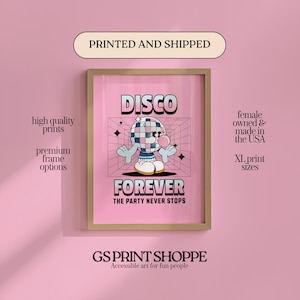 Disko für immer Vertikal Kunst Druck
