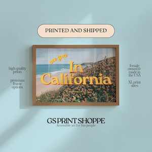 See You In California Print: Retro Home Decor - Matte or Framed image 1