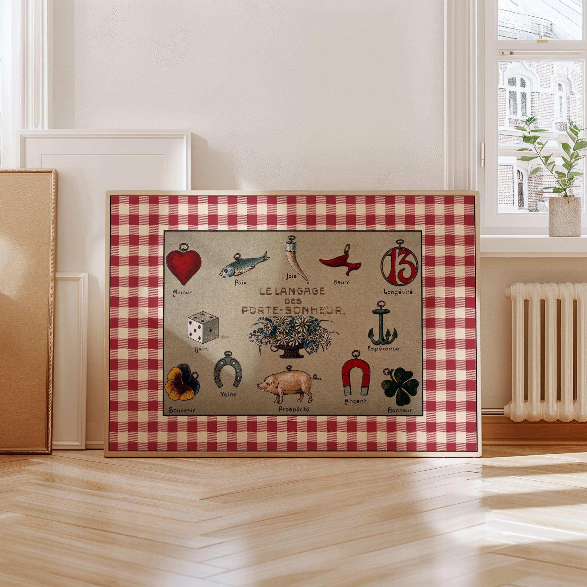 Vintage Lucky Charm Art Print: French Porte Bonheur (digital