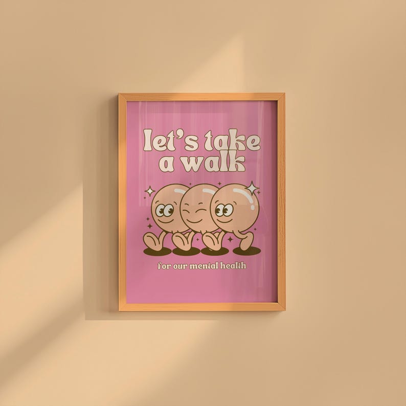 Retro geestelijke gezondheid kunstafdrukken, leuke klaslokaalposters (digitale download) afbeelding 4