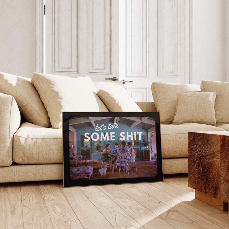 Talk Shit Art Print-Digital Prints-Wall Art Print-Retro Photograph Prints-Cocktail Art Print-Preppy Wall Art-Bar Car Decor-Bar Accessories
