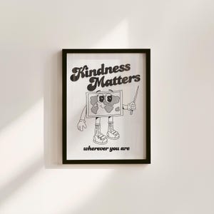 Impresión escolar, impresión digital inclusiva, descarga instantánea, arte que importa la amabilidad, impresión de arte retro, carteles para el aula, arte para la habitación de los niños