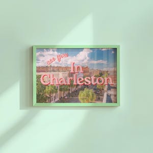 Digitale Kunstdrucke, Bis in Charleston, Retro Charleston Drucke, Charleston Poster, Preppy Art, Chuck Town Poster, Charleston Trip Art