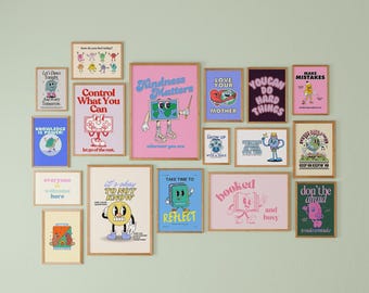 Retro Kids Art Print Set: School & Classroom Decor (Digital Download)