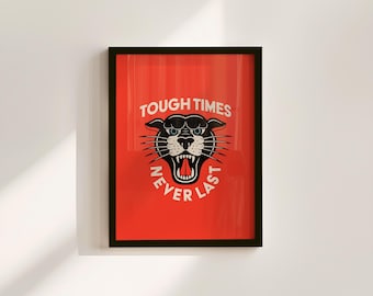 Impression d'art tigre tendance, décoration animalière géniale (téléchargement numérique)