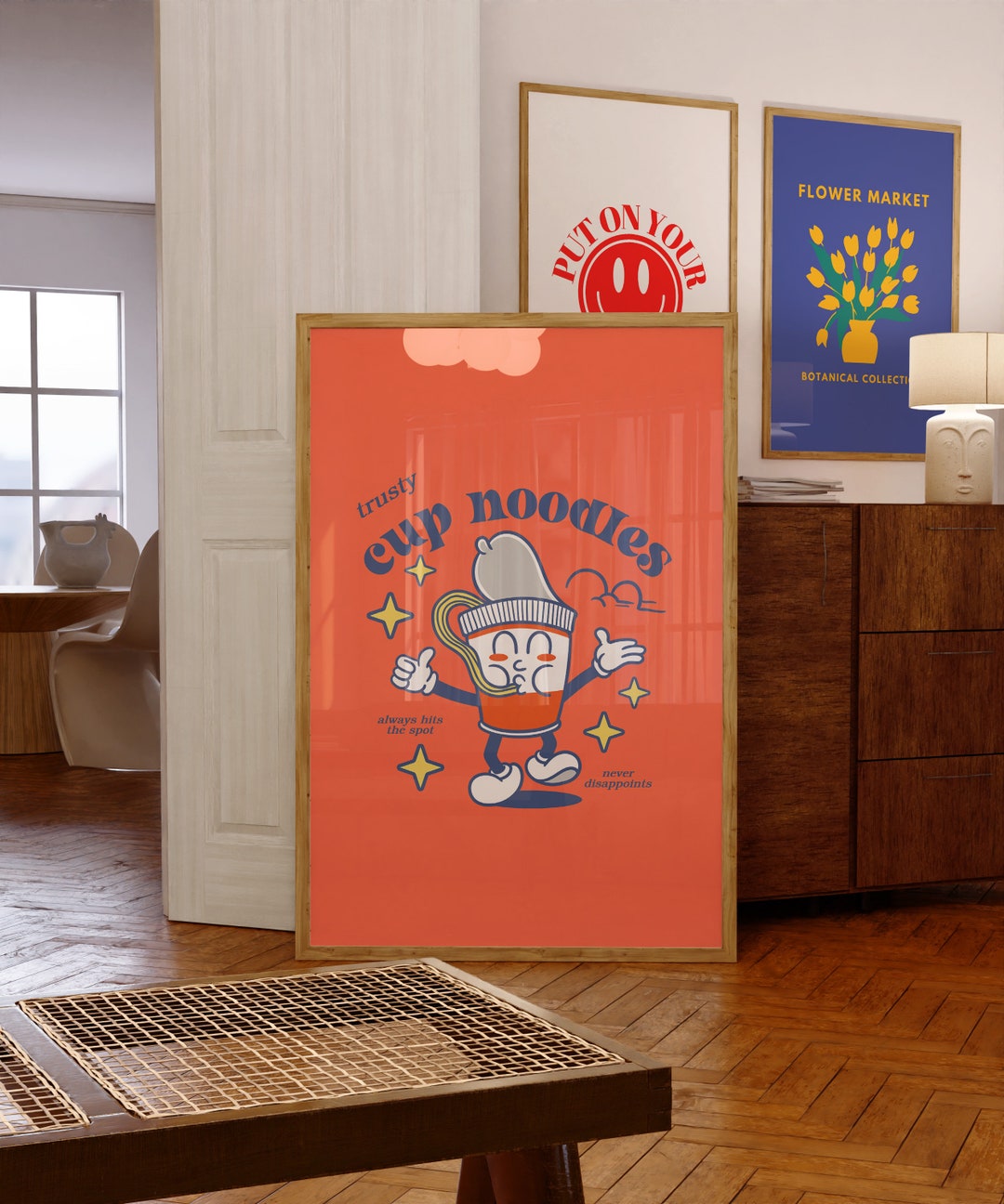 Cup Noodles Art Print Kitchen Printable Wall Art Send Etsy Canada