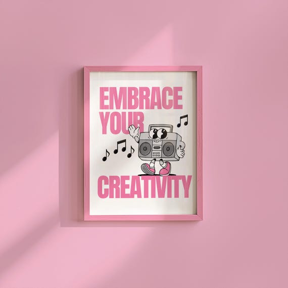 Retro Mascot Print: Colorful Kids Room Wall Art