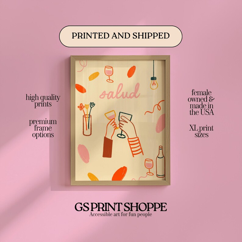 Kitchen Wall Art Print: Salud Design - Framed or Matte Paper image 1