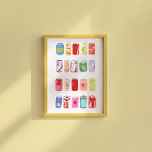 Soda Poster-Diet CokeWall Print-Digital Download-Preppy Pink Prints-Coke Wall Art-Vintage Doll Art-Y2K Aesthetic-Girly Bar Cart Art