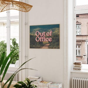 Retro Foto Print: Out of Office, Pink, körniger Stil - Digital Download Bild 5