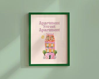 Apartment Art Prints, College Dorm Poster,Retro Print, Apartment Posters, Aesthetic Posters, Gift for Roommate, Wall Art
