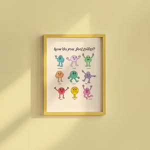 Retro Feelings Art Print: 'How Do You Feel Today?' Poster (Digital Download)