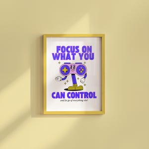 レトロビデオゲームコントローラーのアートプリント：メンタルヘルスデコレーション（デジタルダウンロード）