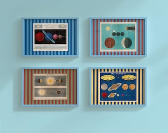 Kids Room Wall Art: Solar System Planets - Digital Download