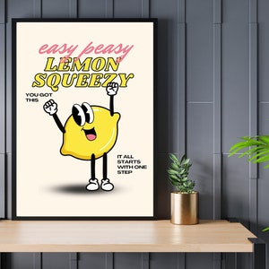 Easy Peasy Lemon Squeezy, Printable Classroom Poster, Digital Prints ...