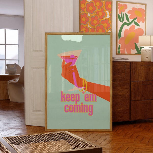 Dorm Room Posters Bar Cart Etsy