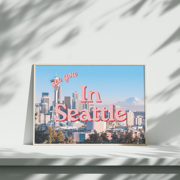 Seattle Wall Art, Seattle Decor, Seattle poster, Seattle Print, Washington Art Print, Vintage Photograph Art, Seattle Wall Poster, Seattle