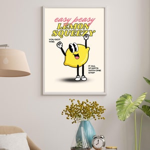 Easy Peasy Lemon Squeezy, Printable Classroom Poster, Digital Prints ...