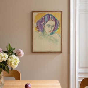 Female Head Vertical Art Print image 2