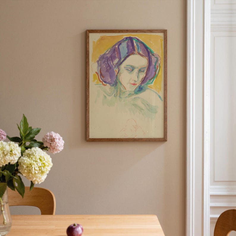 Female Head Vertical Art Print image 2