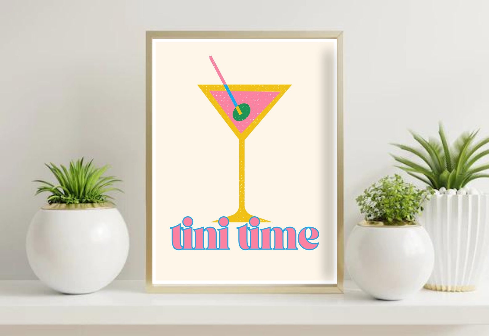 Martini Time Digital Prints wall Art Printretro Artdrink Etsy