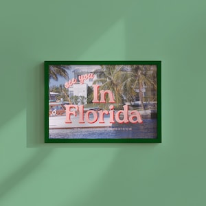 Retro Fotokunst, Strand Kunstdruck, Florida Poster, Florida Kunstdruck, Bar Warenkorb Dekor, Florida Dekor, Vintage Fotokunst, GS print Shoppe