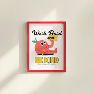 Classroom Art, Kids Room Art, Downloadable Print, Cartoon Art, Be a Leader Print, Trendy Posters, Vintage Mascot Art, Cute Positive Poster
