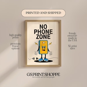 No Phone Zone Vertical Art Print