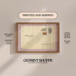 Cartão postal "Eu te amo" com impressão artística horizontal
