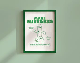 Classroom Wall Art: Positive Cartoon Print - Digital Download