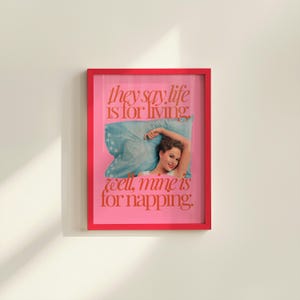 Napping Art-Digital Download-Vintage Art-Retro Print-Funny Girly Print-Trendy Art-Retro Trendy Art Print-Girly Art-Cocktail Art-Bar Cart Art