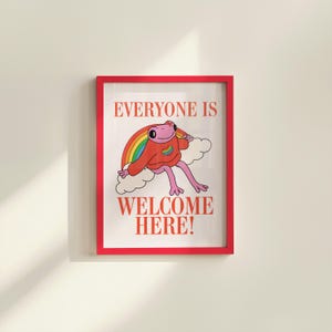 Schulkunst, inklusive, Sofort Download, LGBTQ Kunst, LGBTQIA Poster, Retro Cartoon Kunstdruck, Klassenzimmer Poster