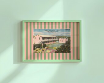 Vintage Palm Springs Motel Art Print: Retro Desert Wall Decor (Digital Download)