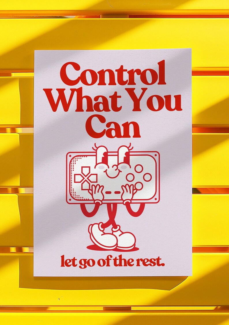 Retro Mental Health Print, Colorful Kids Room Art (Digital Download) image 6