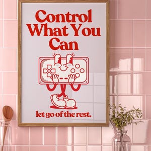 Retro Mental Health Print, Colorful Kids Room Art (Digital Download) image 3