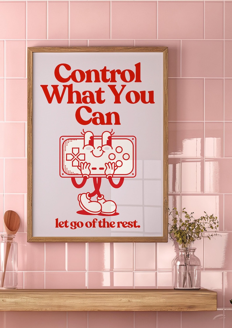 Retro Mental Health Print, Colorful Kids Room Art (Digital Download) image 3
