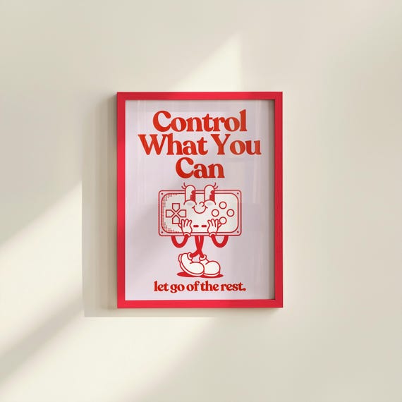 Retro Mental Health Print, Colorful Kids Room Art (Digital Download)