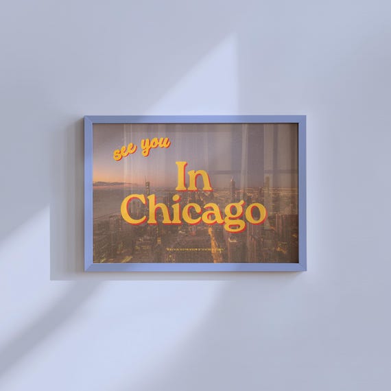 Chicago Skyline Poster: Retro Travel Art (Digital Download)