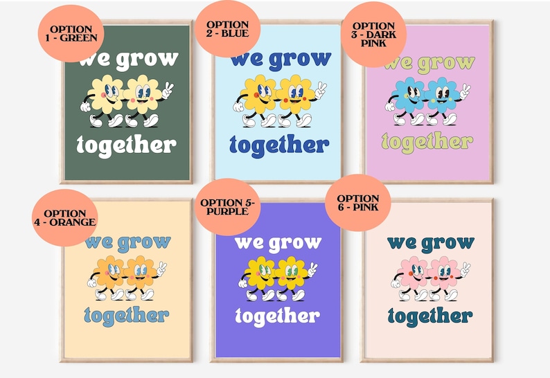 Classroom Art Decor-Digital Download-Wall Print-Downloadable Print-We Grow Together - Kids Room Art Prints- Kids Wall Art - Downloadable Art