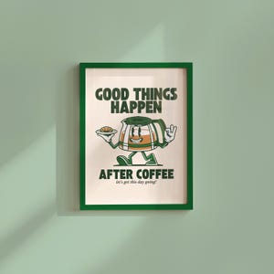 Coffee Wall Art Print: Retro Style - Digital Download
