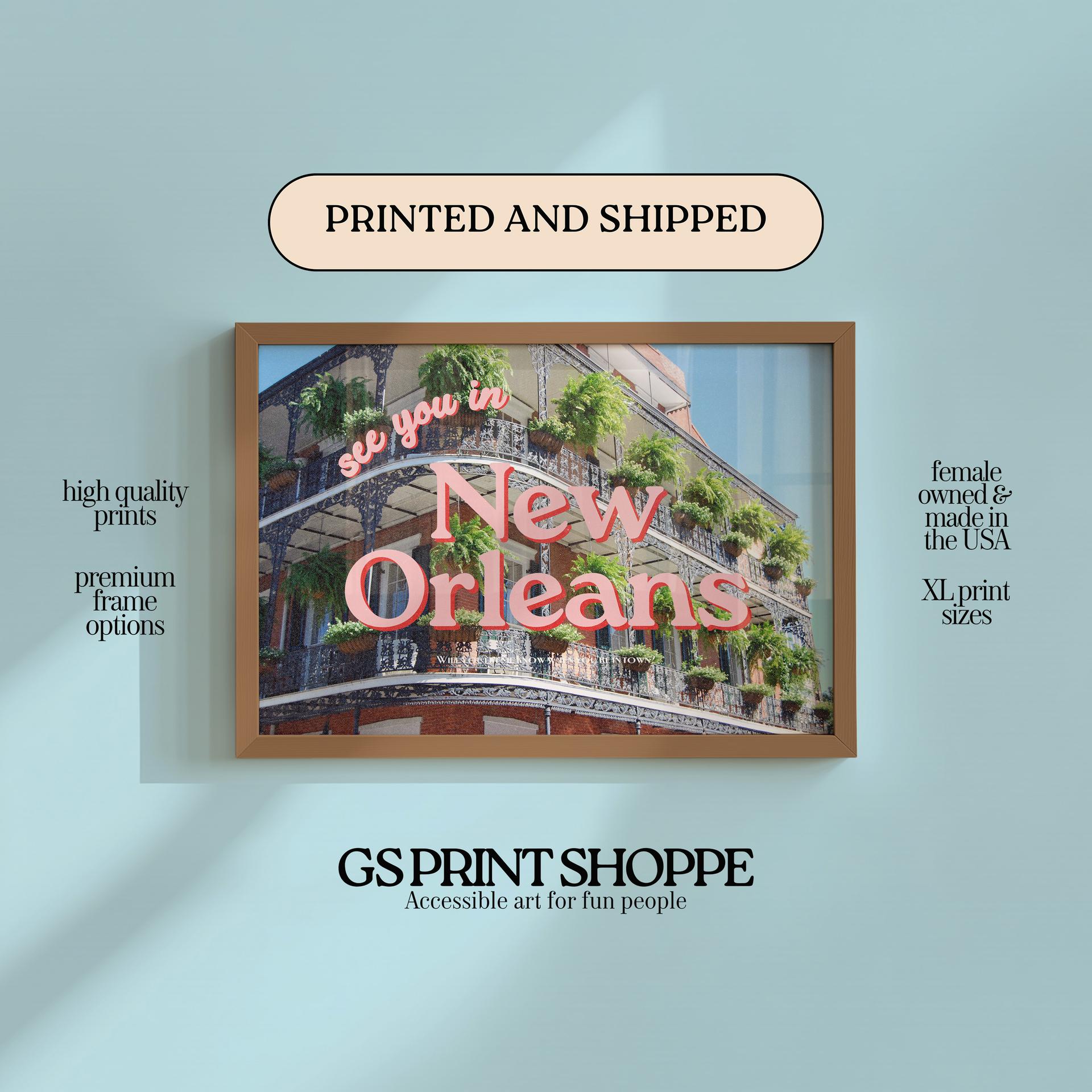 New Orleans Wall Art Print, Horizontal (framed or Matte Paper) - Etsy