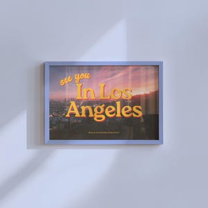 Los Angeles Poster, Bis in Los Angeles, Retro LA Prints, Retro Fotokunst, Los Angeles Dekor, trendiger Art Print, LA Poster, LA Art Print