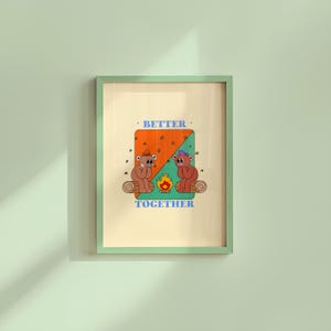 Besser zusammen, druckbare Poster, Klassenzimmer-Wand-Dekor, Sofort Download, Inklusion Kunst, Kinderzimmer Drucke, digitaler Download, Bär Cartoon