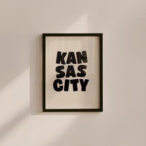 Kansas City Art Print,Digital Art Download,Kansas City Wall Art,Cute Trendy Art,Kansas City Posters,Kansas City Wall Poster,Beige Posters