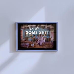 Talk Shit Wall Art: Retro Cocktail Bar Decor (Digital Download) image 1