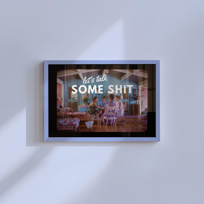 Talk Shit Wall Art: Retro Cocktail Bar Decor (Digital Download) image 1